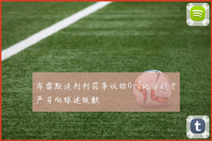 布雷默谈判判罚争议称0-3比分过于严苛向球迷致歉